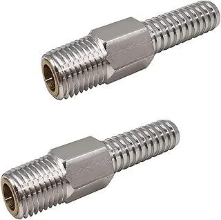 2 Pack Anti-Siphon Valve for Engine and Tank, Aluminum, 1/4'' NPT, 3/8'' Hose ID Dimension