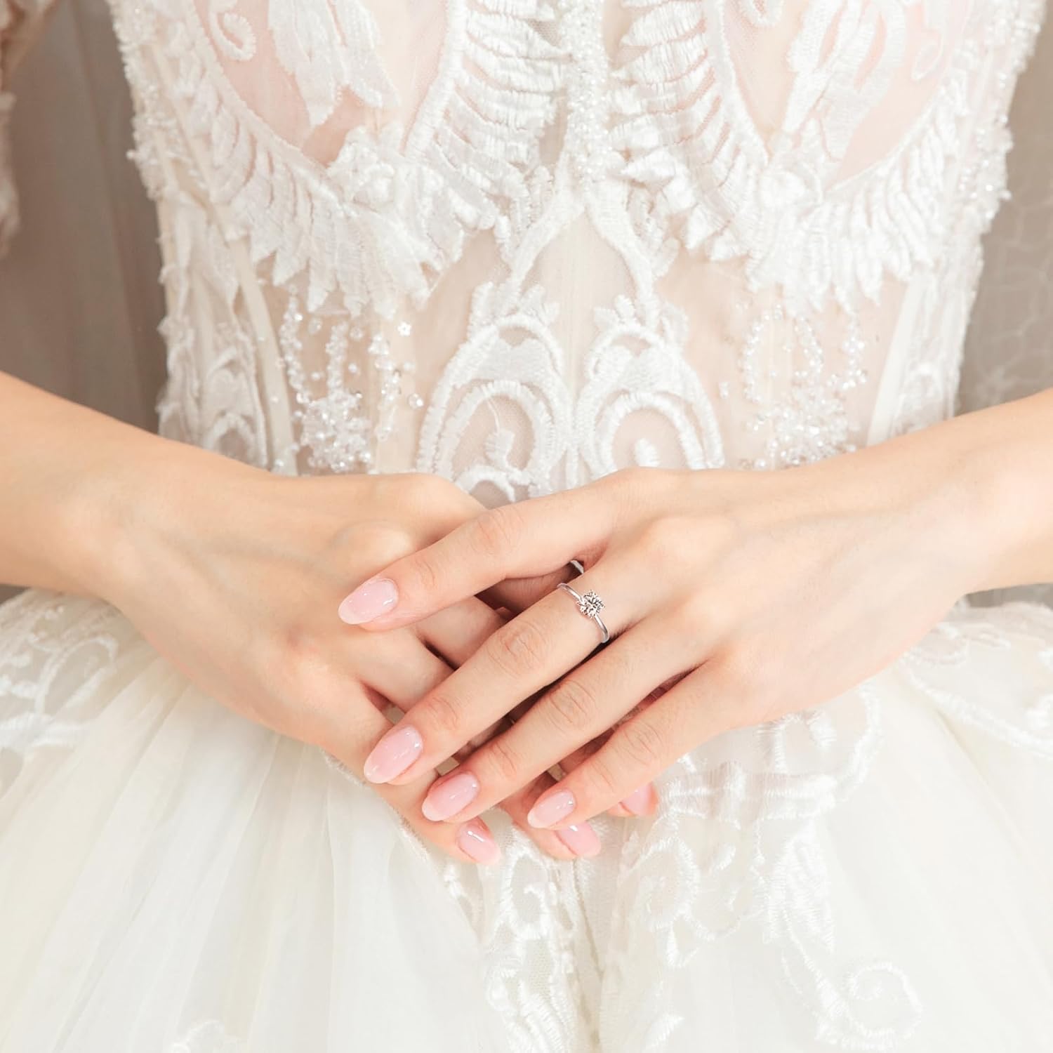 Moissanite Women's Engagement Ring, Moissanite Women's Promise Ring, Sterling Silver Engagement Ring, Fashion Jewelry for Women - Image 7