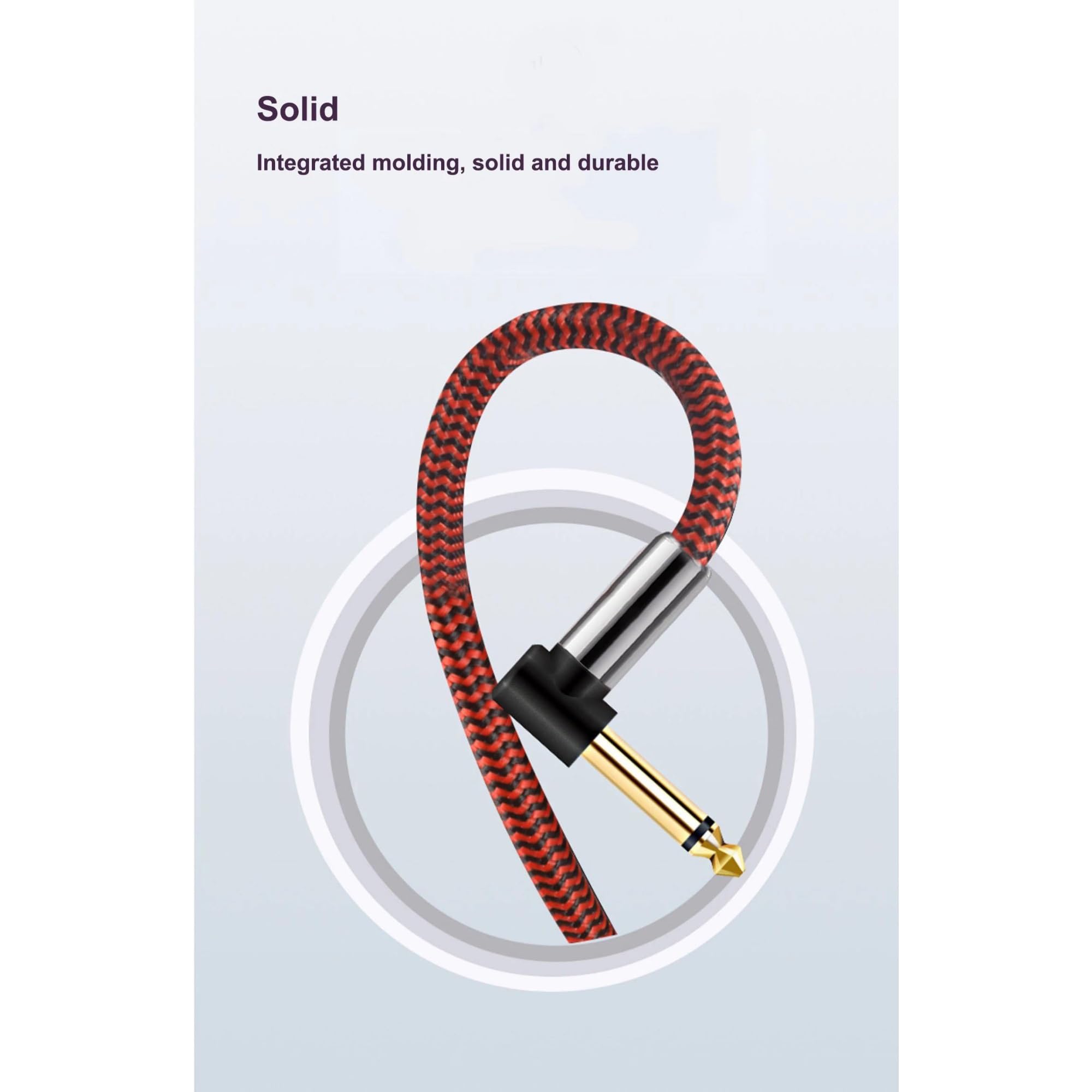 Cables para instrumentos Cable Divisor De 6,35 Mm Con Ángulo De 1/4 De Pulgada A 1/4 De Pulgada Doble Para Protección De Cable De Guitarra Y Mezclador De Sonido(2meter)