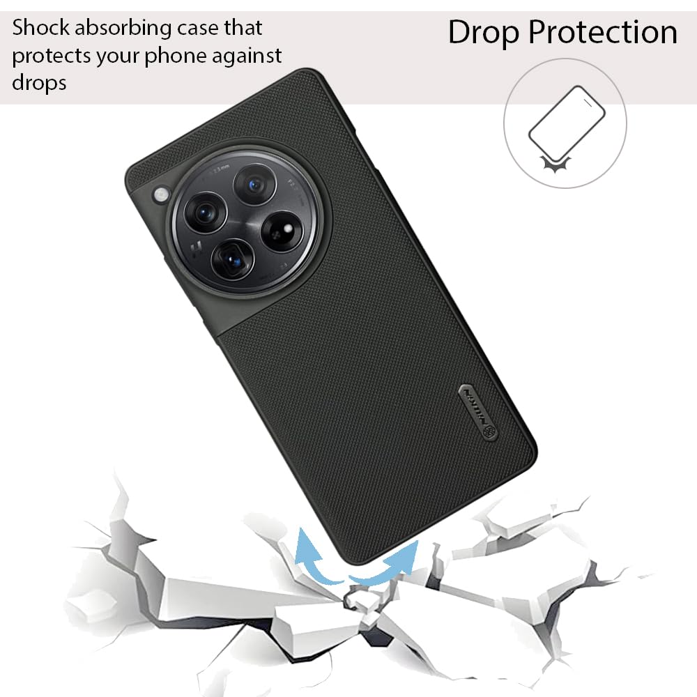 NIUKIN Super Frosted Shield Pro Soft Back Case for OnePlus 12 5G | Shockproof Scratchproof Cover | Black — Amazon image 4