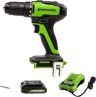 Greenworks 24V Brushless Drill/Driver,USB Battery and Charger Included