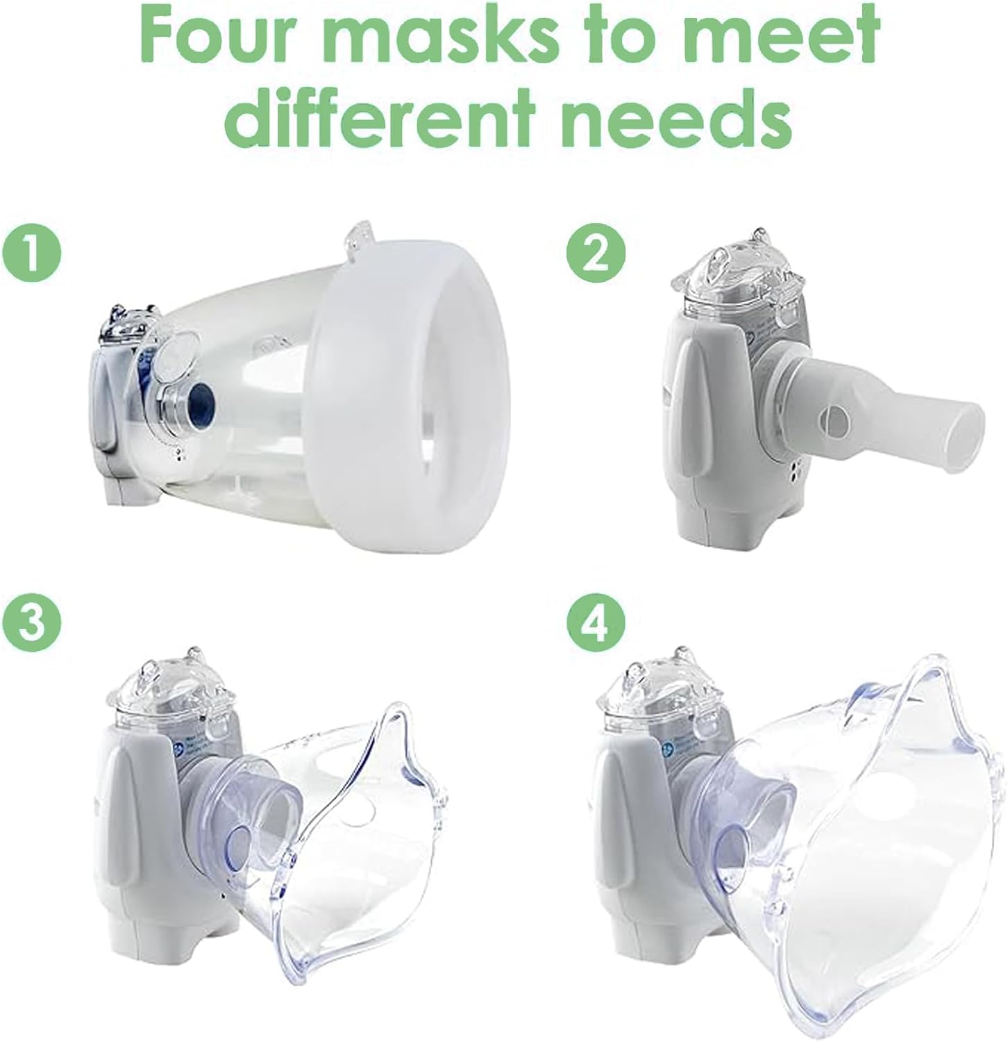 Portable Dog Inhaler with Large Dog Mask, Low Noise Compact Design, 8 ml Capacity,Suitable for Large Dogs, White L Size