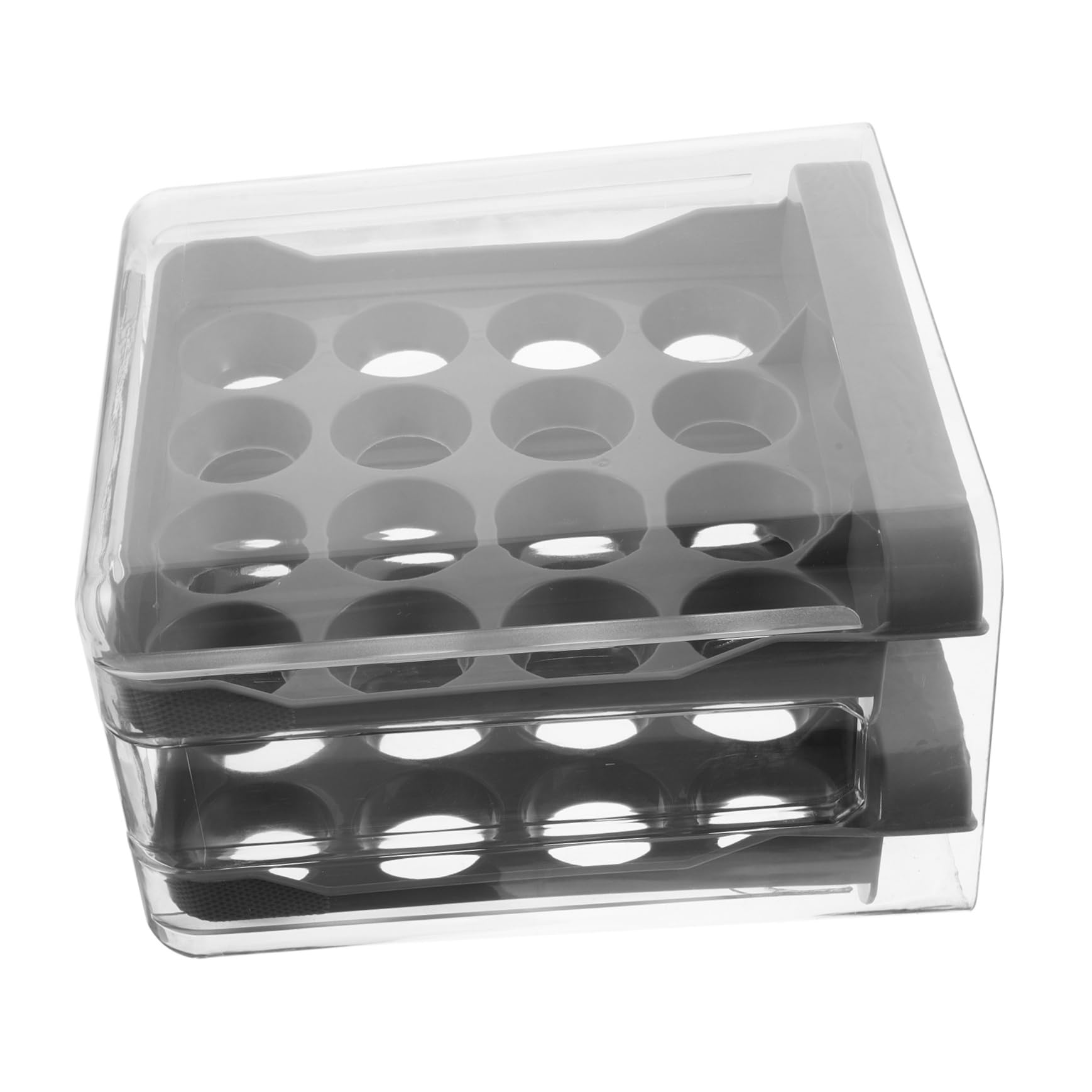 Gatuida Caja Para Guardar Huevos De Doble Capa Rejillas Transparente Para Refrigerador y Cajón De Cocina Organizador De Huevos Estante Para Guardar