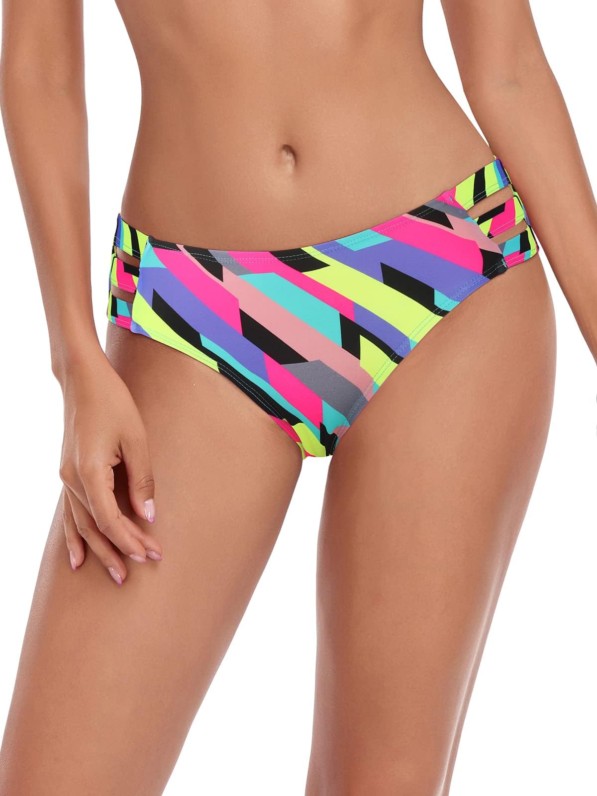 Ocean Blues Damen Badehose mit seitlichen Ausschnitten & voller Abdeckung – Bikinihose für Strand & Urlaub