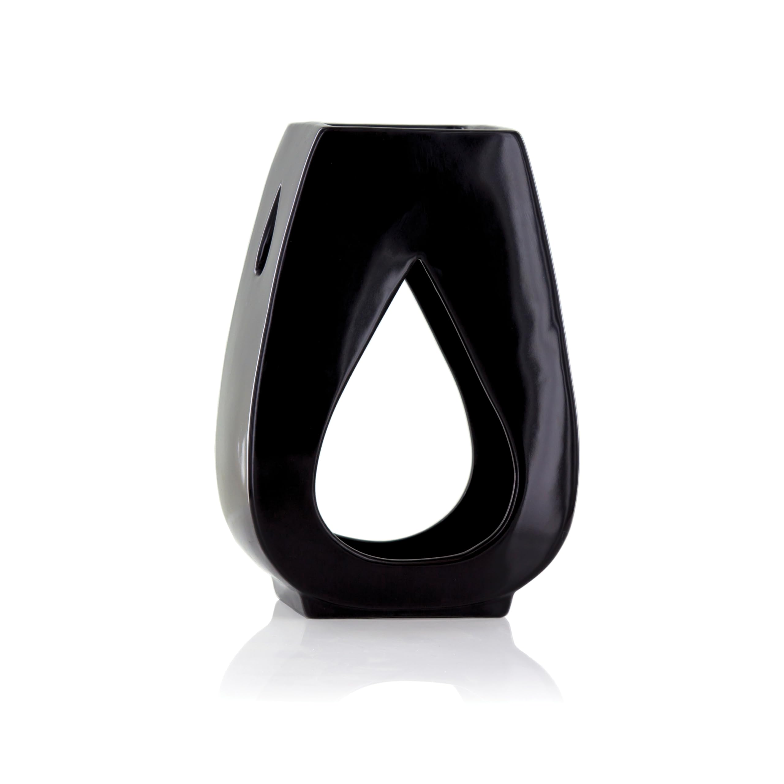 ASHLEIGH & BURWOOD - Ceramic Black Droplet Oil Burner - Pair with Fragrance Oil or Wax Melts - Home Fragrance - Release Scent