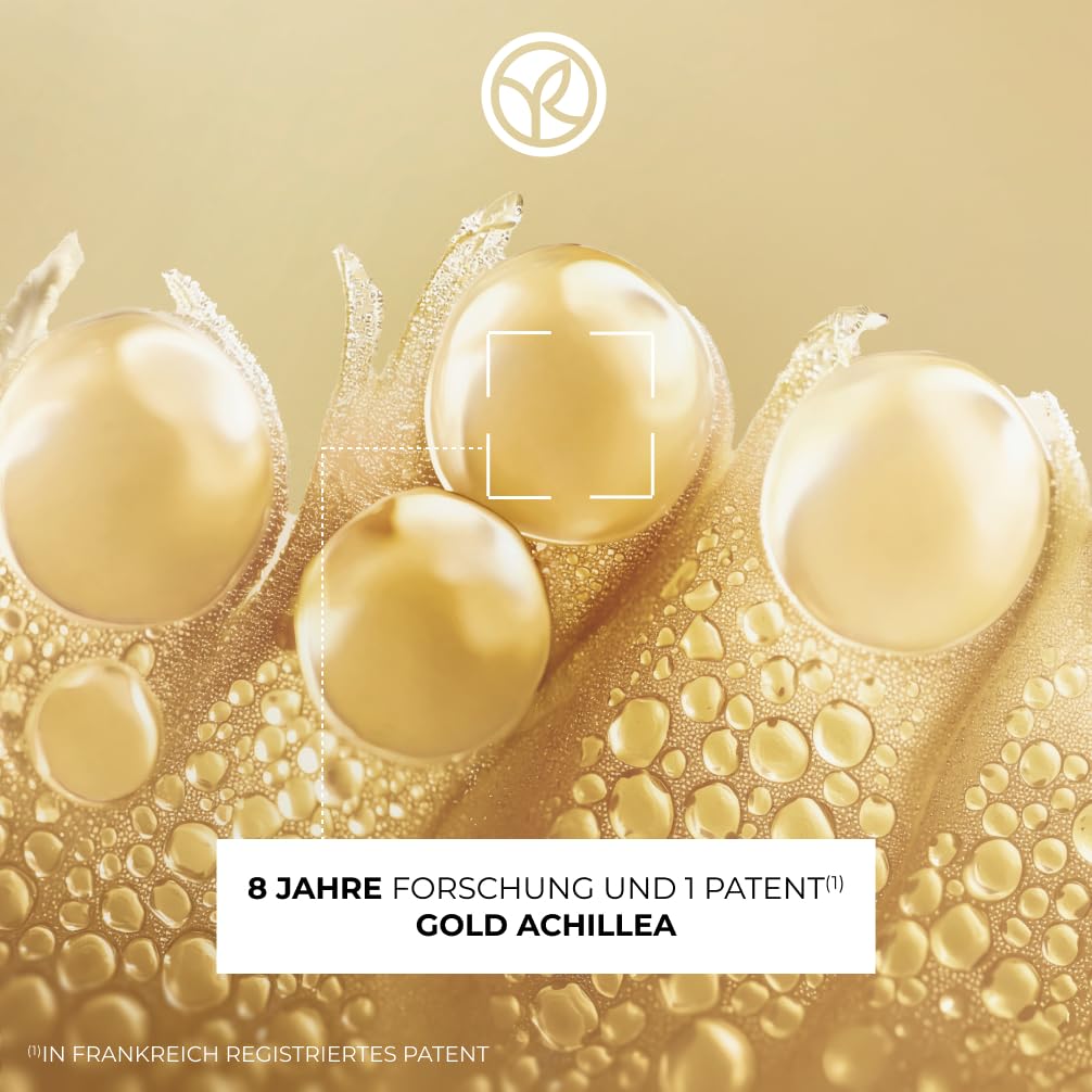 Yves Rocher Anti-Age Global Set – Tagescreme 50ml + Nachtcreme 50ml + Supra Essence Serum 30ml – Mit Gold-Achillea – Anti-Aging Gesichtspflege – Strafft, regeneriert und hydratisiert