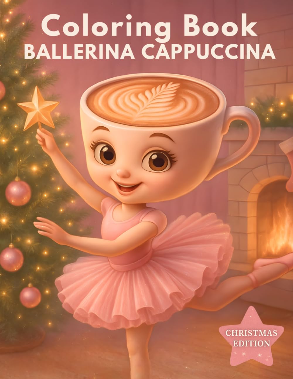 Ballerina Cappuccina Italian Brainrot Meme Cozy Christmas Activities Cappuccino - Cute Girl Coloring Book for Girls Ages 4-8 (Italian Brainrot Adventure - Coloring Books)
