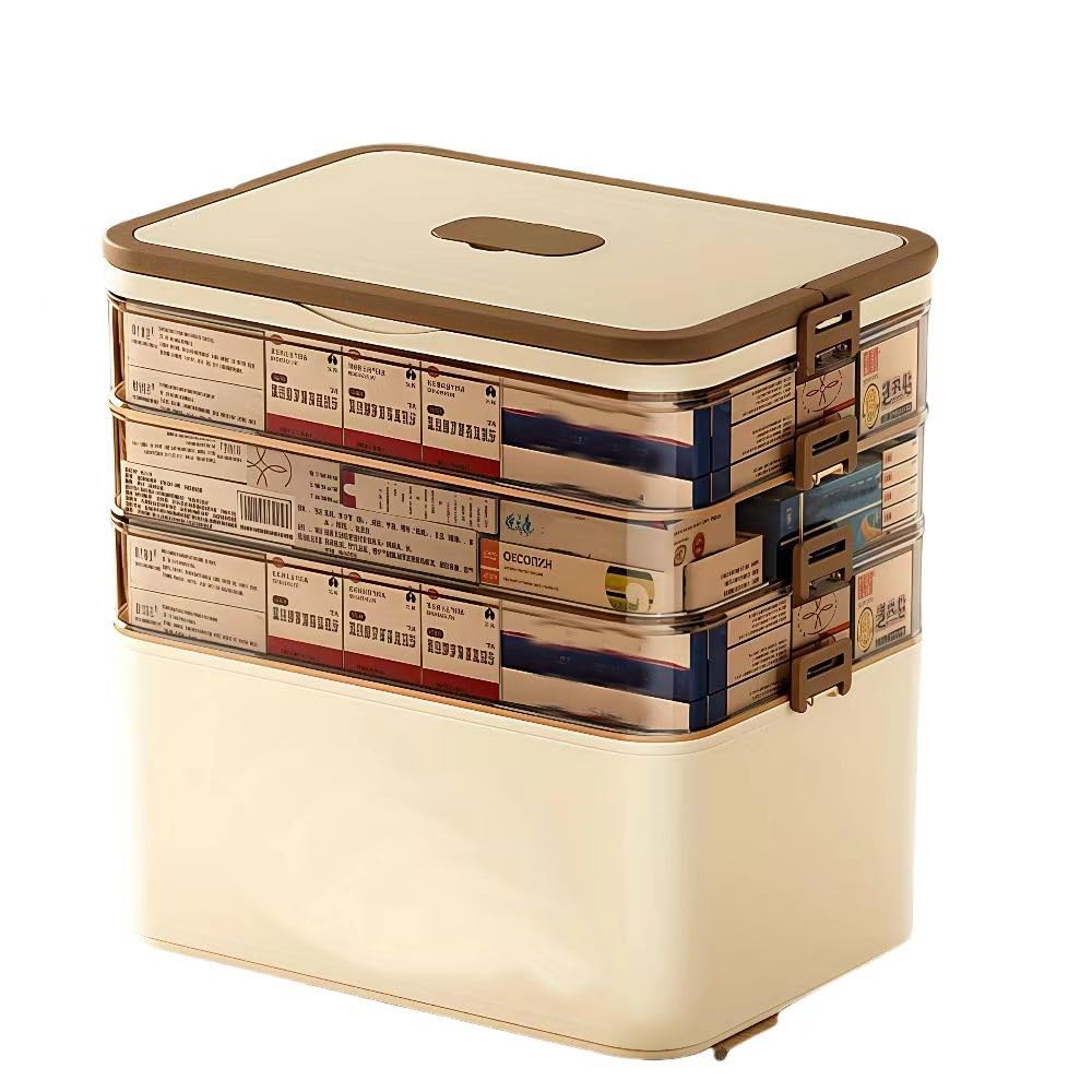 Organiseur de médicaments portable transparent NYSDM étanche à plusieurs couches