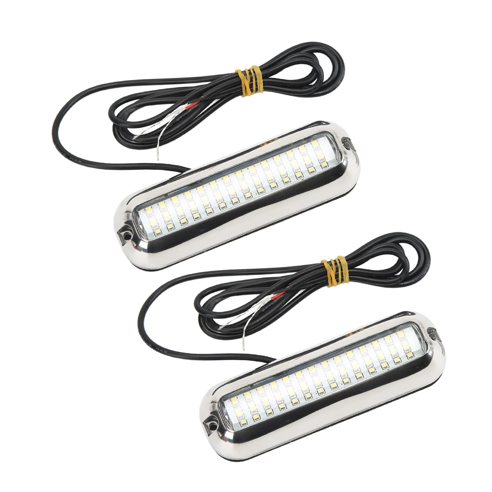 Ejoyous Luci a LED marine, luci a LED impermeabili per barche, 42 LED, luce subacquea, illuminazione subacquea per imbarcazioni, luci per barche marine per yacht, luce bianca