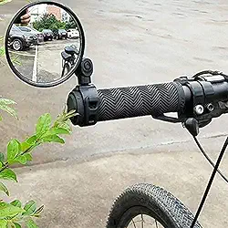 Espelhos de bicicleta, guidão retrovisor ajustável, espelho convexo grande angular para ciclismo, retrovisores para mountain road bike