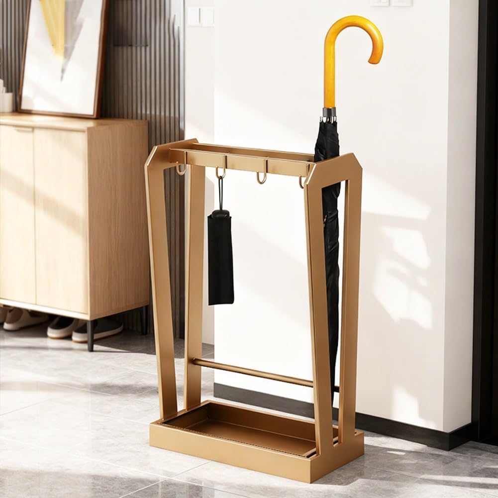 Umbrella Stand with Removable Drip Tray, Large Capacity Standing Umbrella Stand, Metal Basket for Home & Office