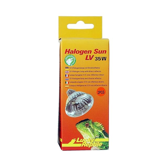 Lucky Reptile Halogen Sun LV Foco de Calor - 35W lámpara de luz de Sol para Bases de enchufes G5.3