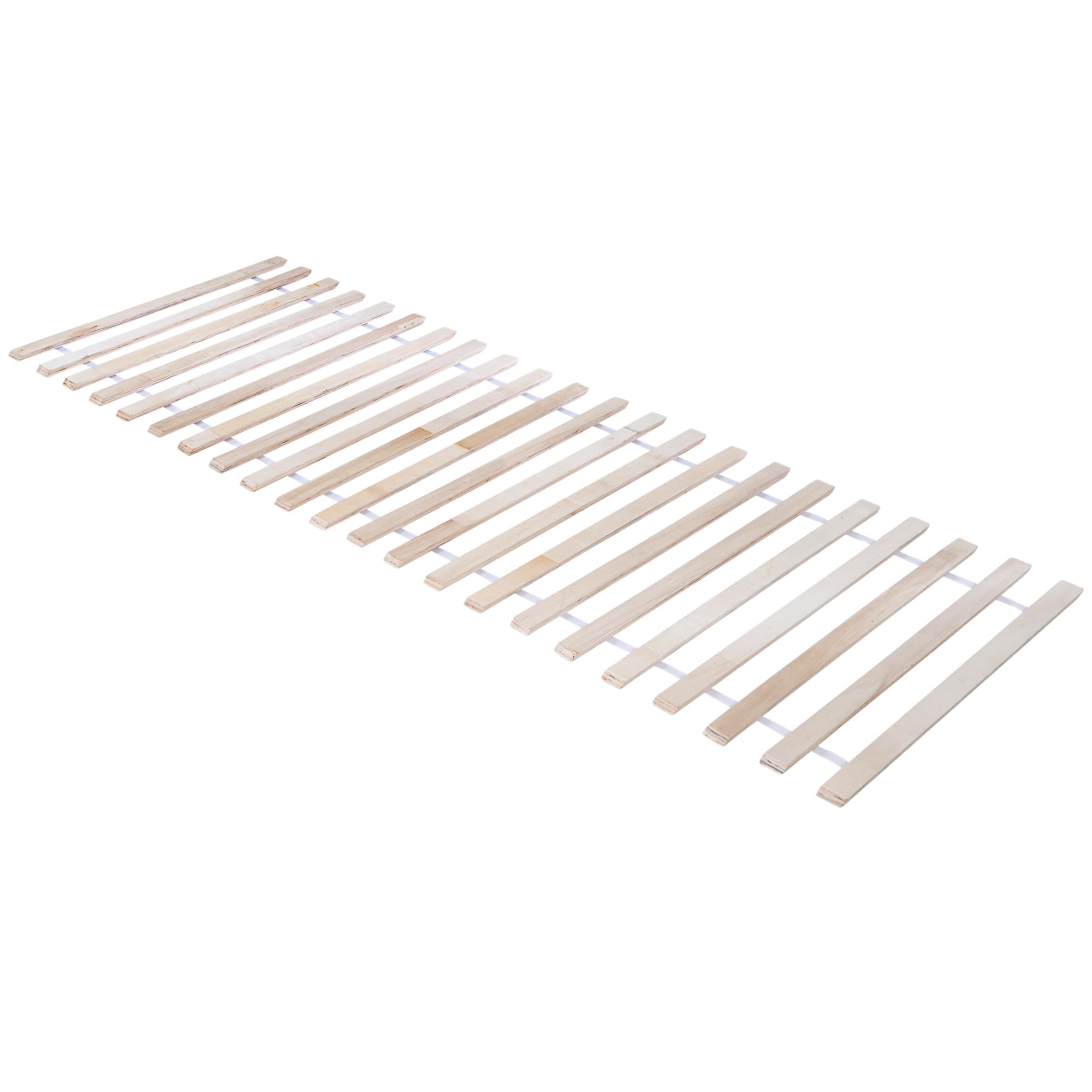 roba Łóżko domowe 90 x 200 cm – łóżko dziecięce zgodnie z zasadą Montessori – łącznie ze stelażem oraz wbudowaną ochroną przed wypadnięciem – drewno lakierowane na biało