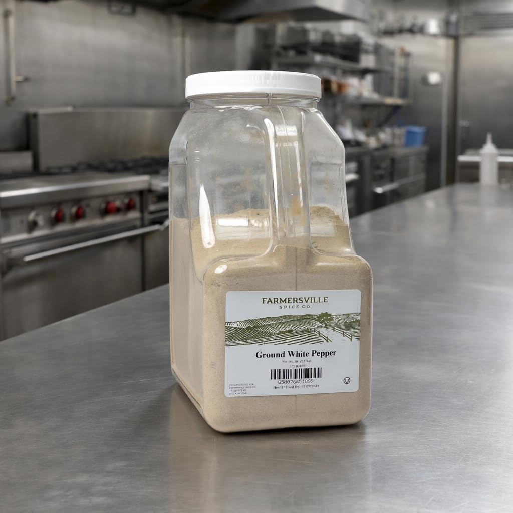 Farmersville Spice Co. Bulk Ground White Pepper - 5 lb Jar