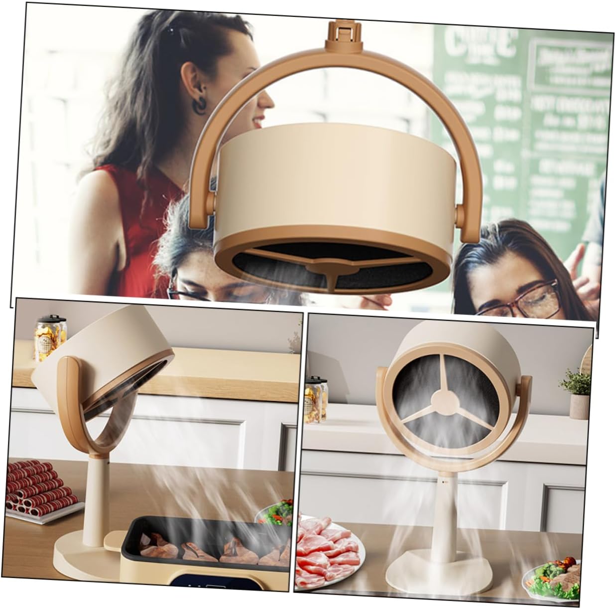 Tofficu Portable Mini Desktop Cooker Hood Efficient Extractor for Hot Pot Bbq Compact Design for Spaces Quiet Operation for Home Cooking