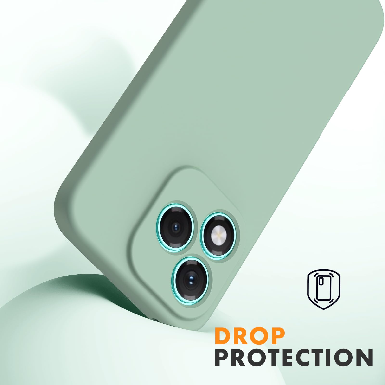 Byvuwiay Cover per Honor 400 Lite, Morbida Silicone Liquida TPU Protettivo Ultra Slim Custodia Antiurto, Custodia Compatibile con Honor 400 Lite - Matcha