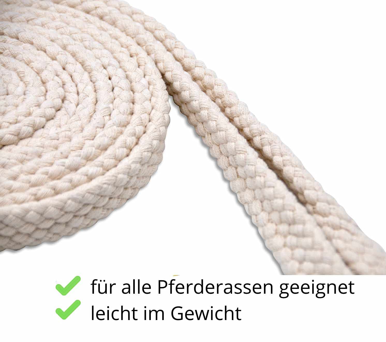 AMKA Doppellonge 16 Meter mit 2 Karabiner + Propylen Longierleine Longe