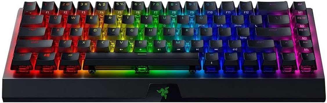 Razer BlackWidow V3 Mini HyperSpeed Green Switch - Wireless 65% Mechanical Gaming Keyboard Clicky Mechanical Switches, Phantom Keycaps, Bluetooth, USB-C US Layout | Phantom Ed.