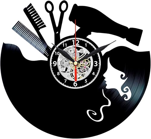 QueenClocks - Arte de reloj para estilista  Decoración de peluquería para peluquería decoración de peluquería moderna arte de pared de peluquería