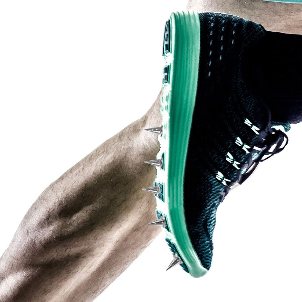 Milisten Clavos de Acero para Zapatillas Clavos Atletismo de 9,5mm, 30 Piezas, Alta Tracción y Compatibilidad Versátil para Pista Sintética y Salto