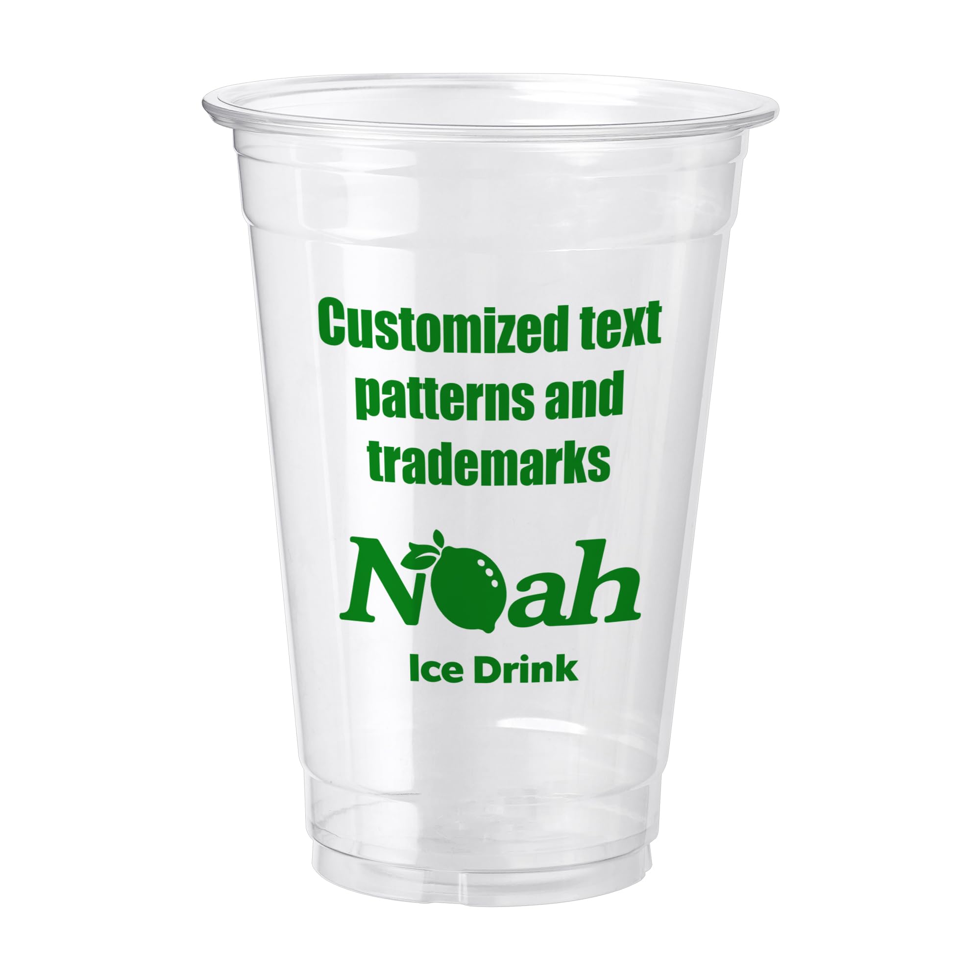 Amazon.com: Custom Plastic Cups with Logo  12oz/16oz Clear PET Disposable  Cups, 100 Pack, Personalized Drink Cups for Iced Coffee, Smoothies, Events,  Parties, Business Branding : Health & Household
