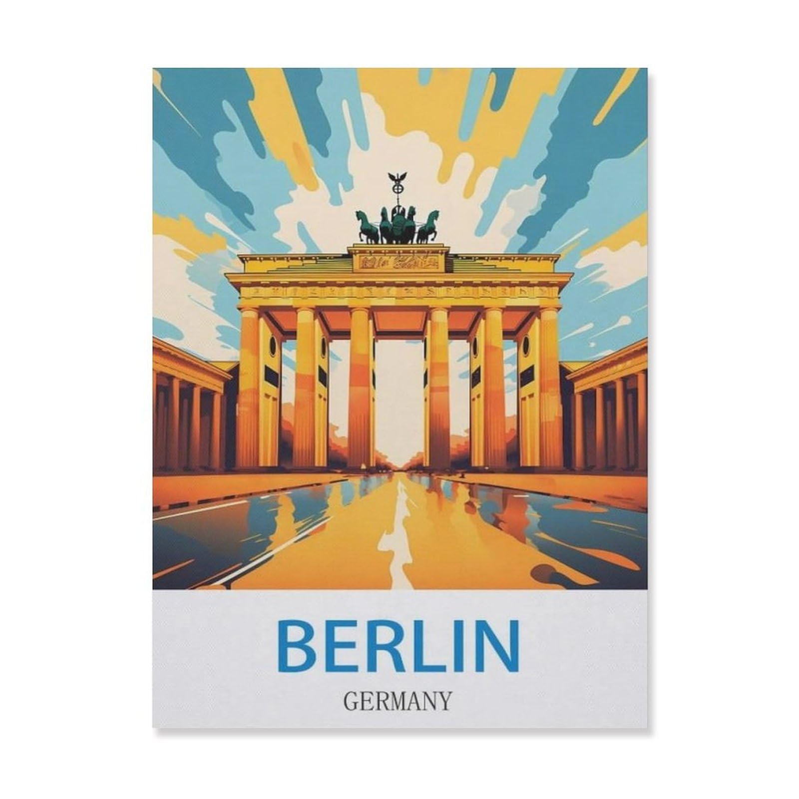 Berlin Germany，Vintage Metal Sign Kitchen Bathroom Office Bar Coffee Garage Cave Home Living Wall Decor(30x40cm）12x16 inch-EG18