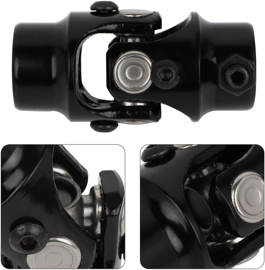 SCITOO 1" DD X 3/4-30 Spline Steering Shaft Universal U-Joint Black Single, 83mm Working Angle 35 Degree