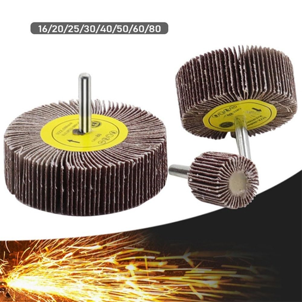 16-80mm 80 Grit Levigatura Lamella Disco Abrasivo Mola Accessori Carta Vetrata Rettifica Lucidatura Strumenti per Trapano, 60MM, 5pz