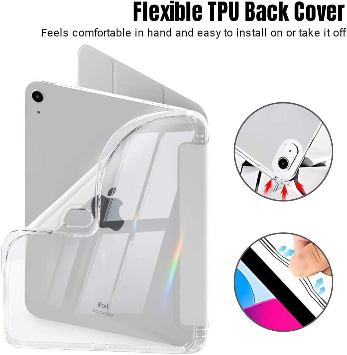 Custom Case for iPad mini 7 A17 Pro 2024/ for iPad mini 6 2021 8.3 Inch Personalized Design Photo Logo Picture Text Clear Slim Stand Flip Folio Protective Cover with Pencil Holder Auto Wake/Sleep