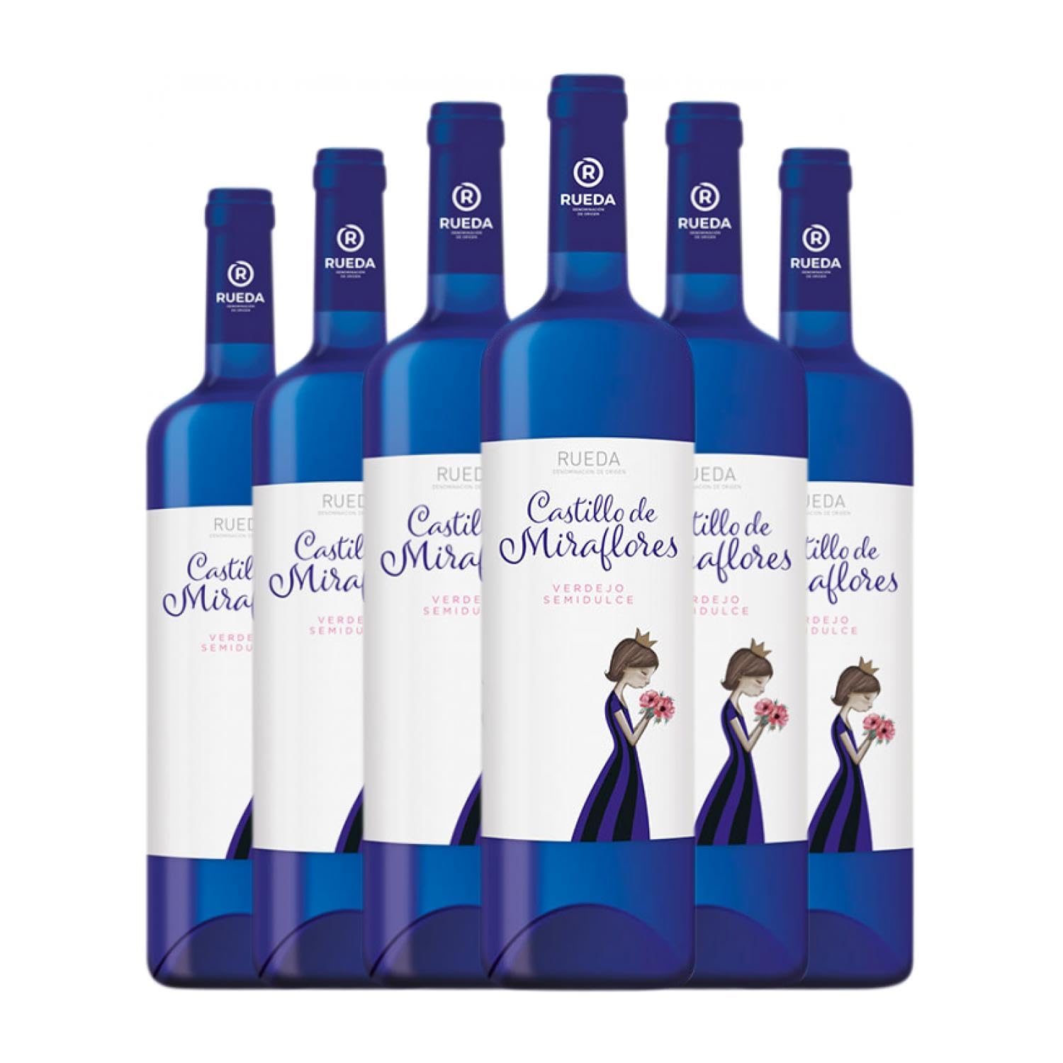 Valdespino Castillo de Miraflores Semidulce Verdejo Semi-Seco Semi-Dulce Rueda 75 cl Vino blanco (Caja de 6 Botellas de 75 cl)