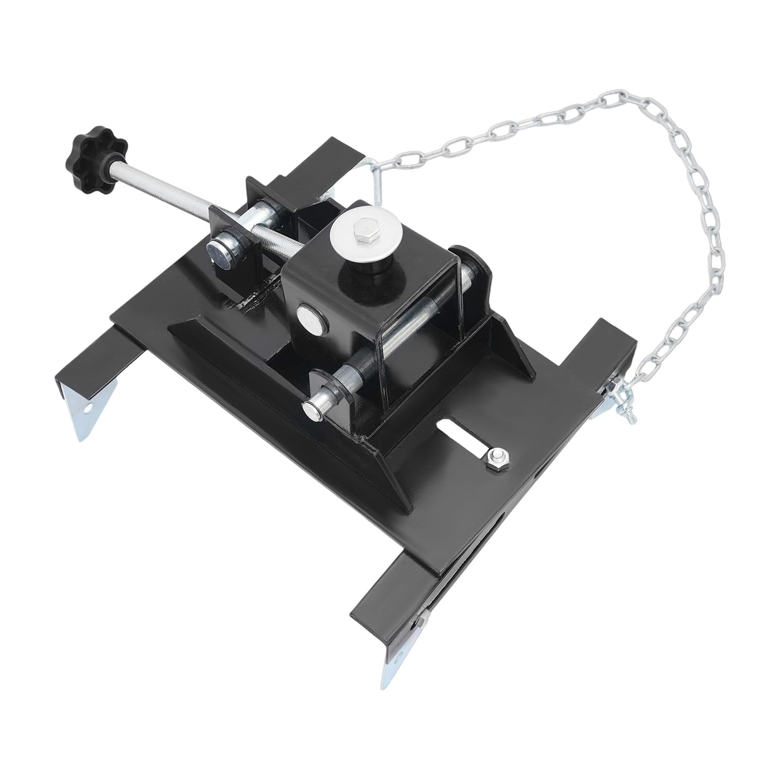 Adaptateur pour cric de transmission, adaptateur universel en acier pour voiture/camion jusqu'à 500 kg, largeur réglable 20-33 cm, chaîne de sécurité incluse – Accessoires inclus