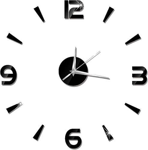 Reloj 3D, reloj de pared de bricolaje, reloj de pared grande y moderno, sin marco, calcomanías de pared, decoración de reloj, kit de reloj de pared,