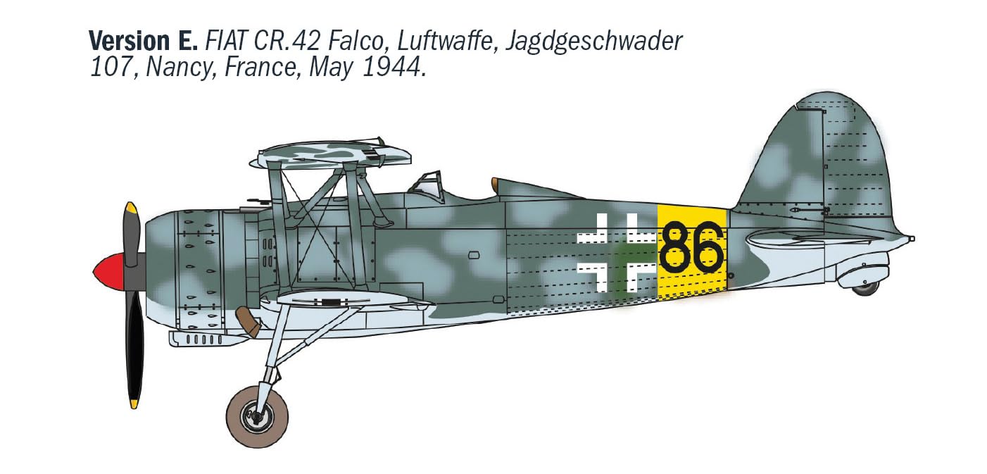ITALERI - Maquette Avion Fiat Cr.42 Cn "falco" Night Fighter |italeri|1485| 1:72 Maquette Char Promo