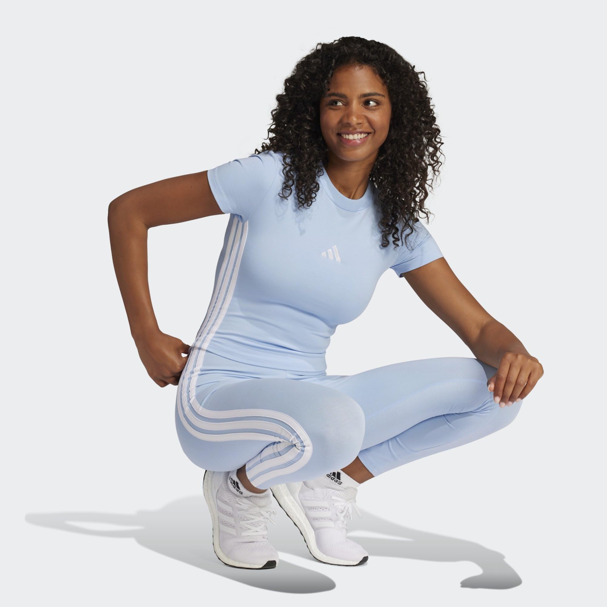 adidas Women T-Shirt Essentials 3-Stripes Slim Baby