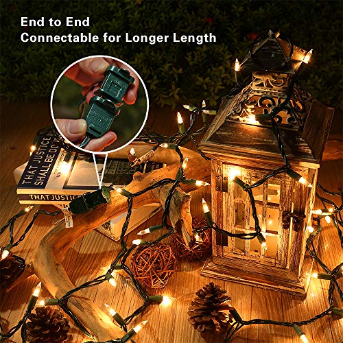 Image of BrizLabs 600 Count Christmas Lights, 139.2ft Soft White Incandescent String Lights, Clear Christmas Light String Connectable, 120V UL Certified Mini Light Set for Indoor OutdoorTree Party Home Decor