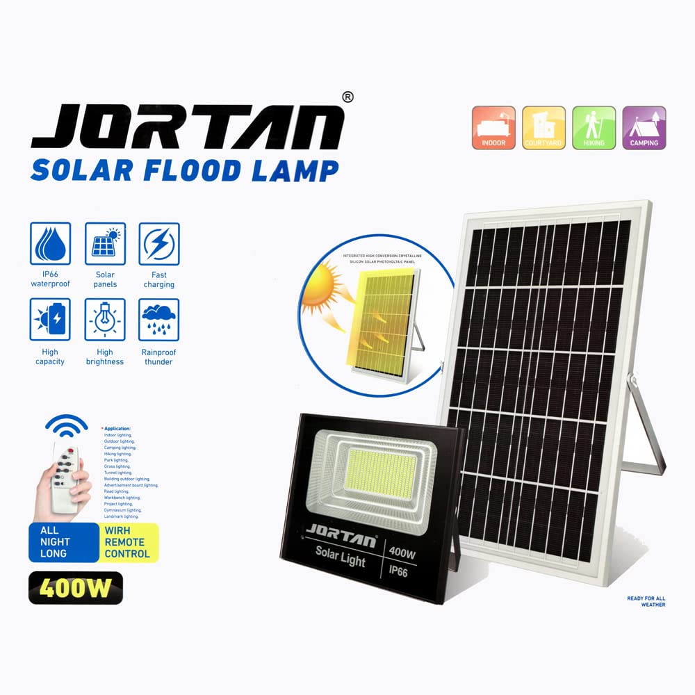 Faro 400W 380 Led con Pannello Solare e Telecomando