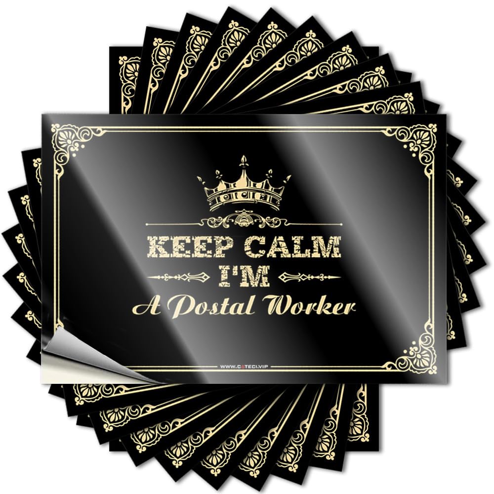 Girly Bumper Bumper - Keep Calm I'm A Postal Worker Core Durable Sticker Easy Apply for Hunting Decor(8X12CM)