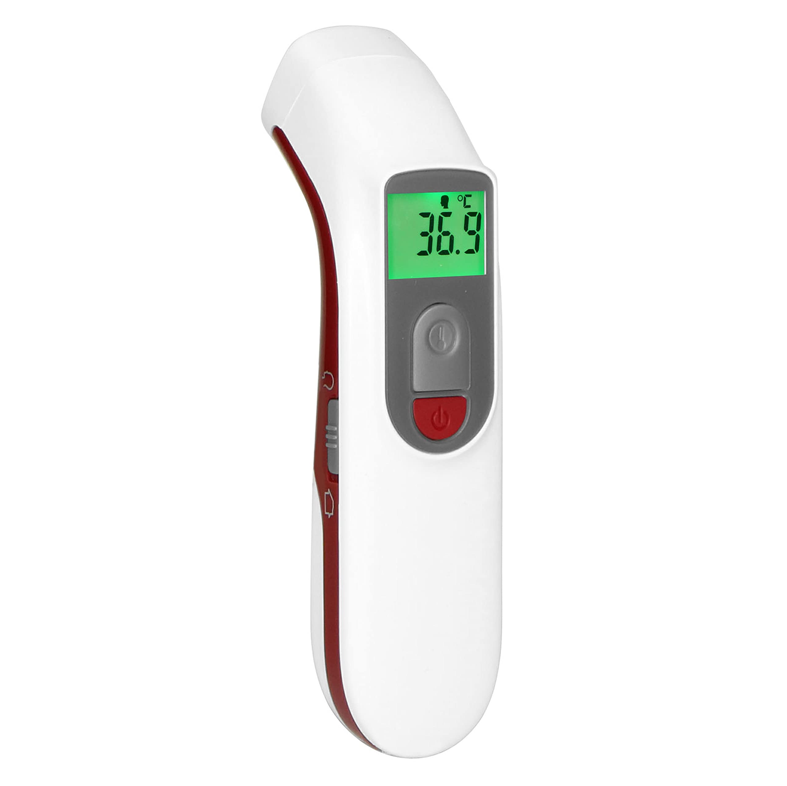 Fysic FT38 – Termómetro antifiebre sin contacto – Termómetro infrarrojo digital – Termómetro frontal para niños y adultos – Alarma de fiebre – Blanco