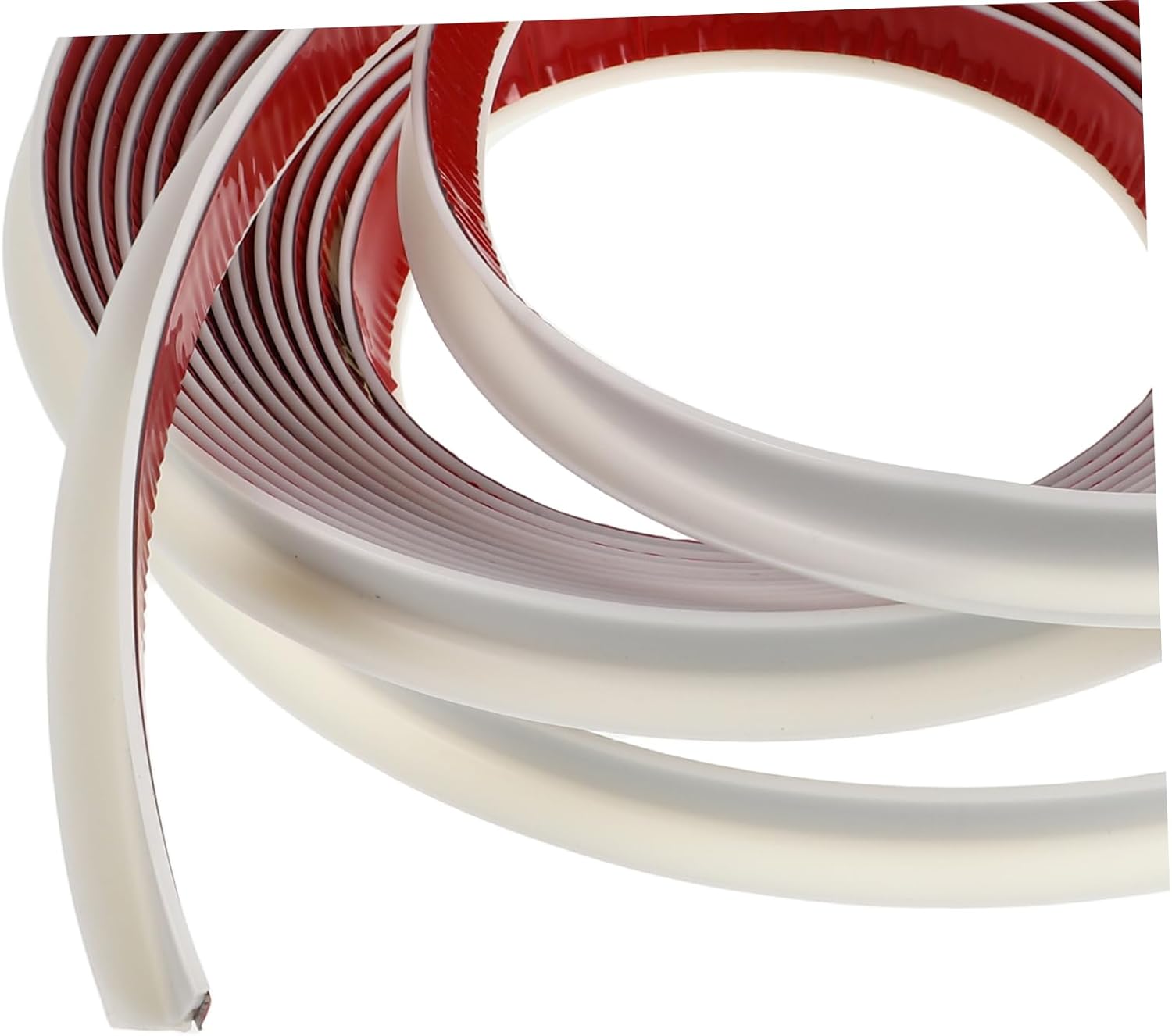 PVC Rain Diverter Strip for Rvs and Trucks J-Shaped Gutter Rail for Roof Water Drainage Easy Installation Rainwater Diversion White Weather Stripping