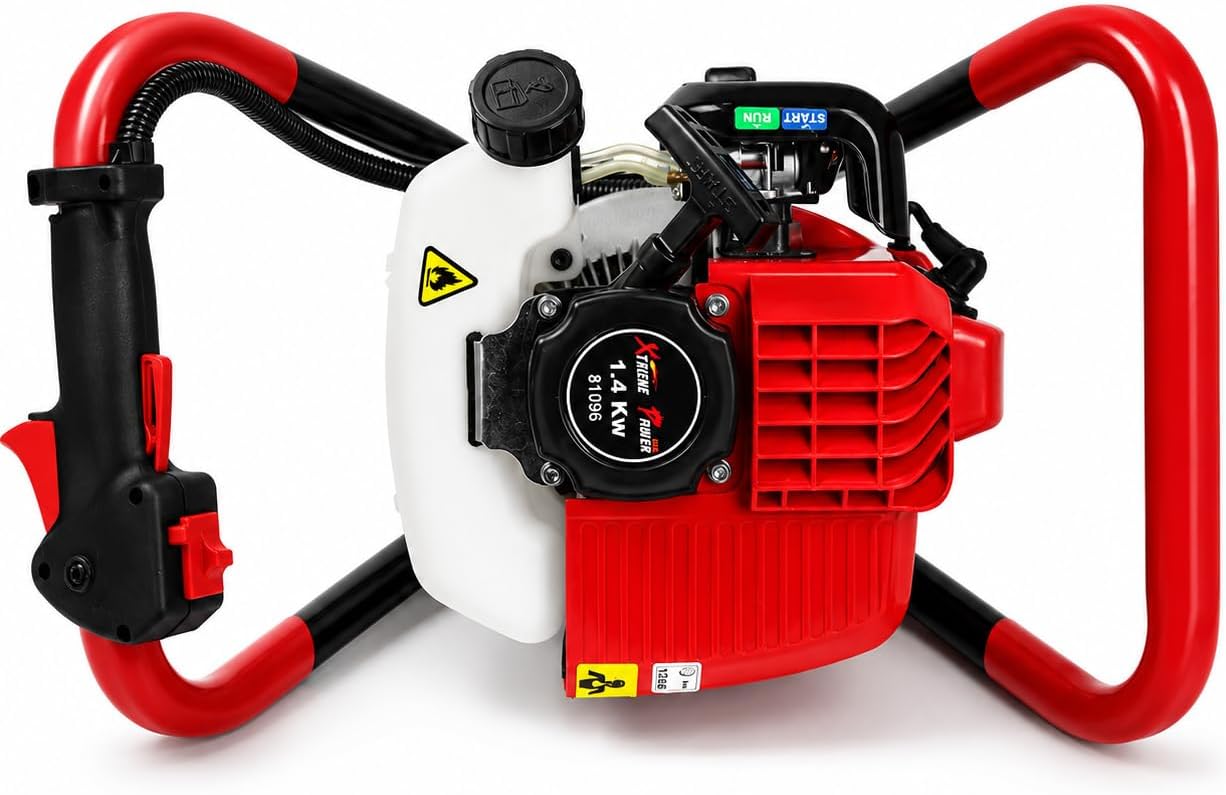 Xtremepowerus type V 55 CC 2 temps à gaz Tarière Tarière One Man 55cc Engine Head — vue 5