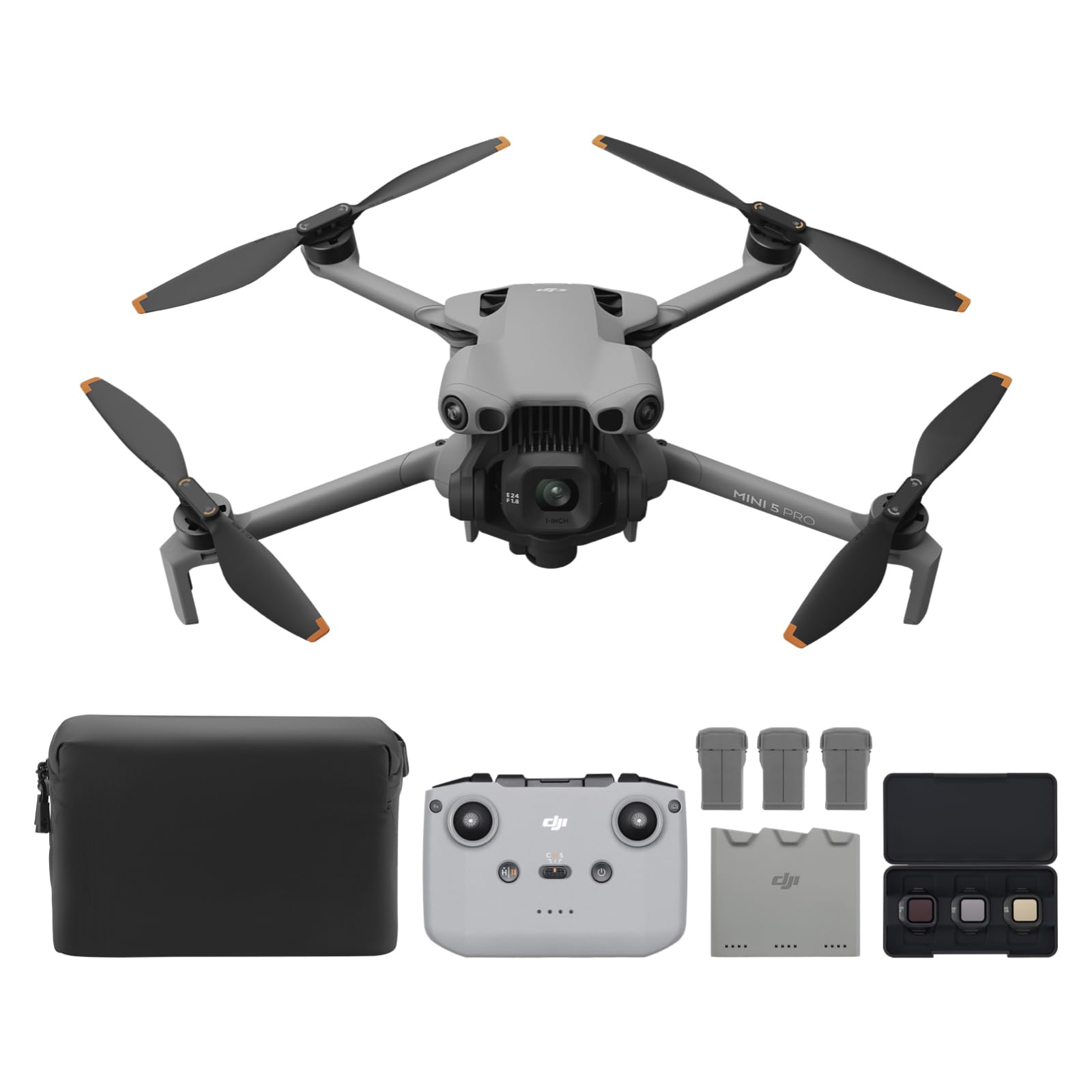 DJI Mini 5 Pro Fly More Combo with DJI RC-N3, 4K Drone with Camera, 1" CMOS, Omni-Directional Obstacle Detection, ActiveTrack 360°, 3 Batteries, C0 (Mini 5 Pro Fly More Combo RC-N3)