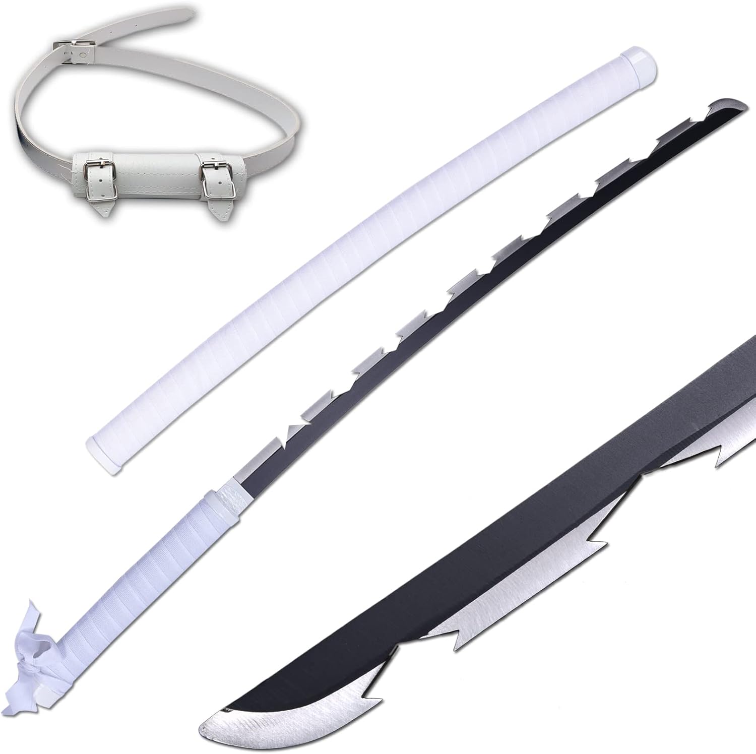 ziqing Anime Cosplay Sword,Handmade Katana?Steel Sword remgoku Sword/zenitsu Sword (Hashibira Inosuke)