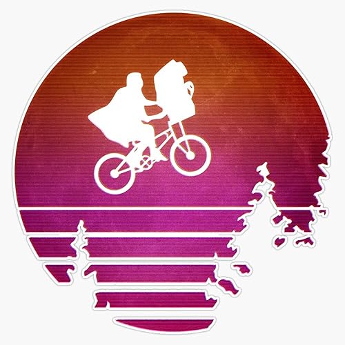 Synthwave E.T. - Adhesivo adhesivo para ventana (5 pulgadas)