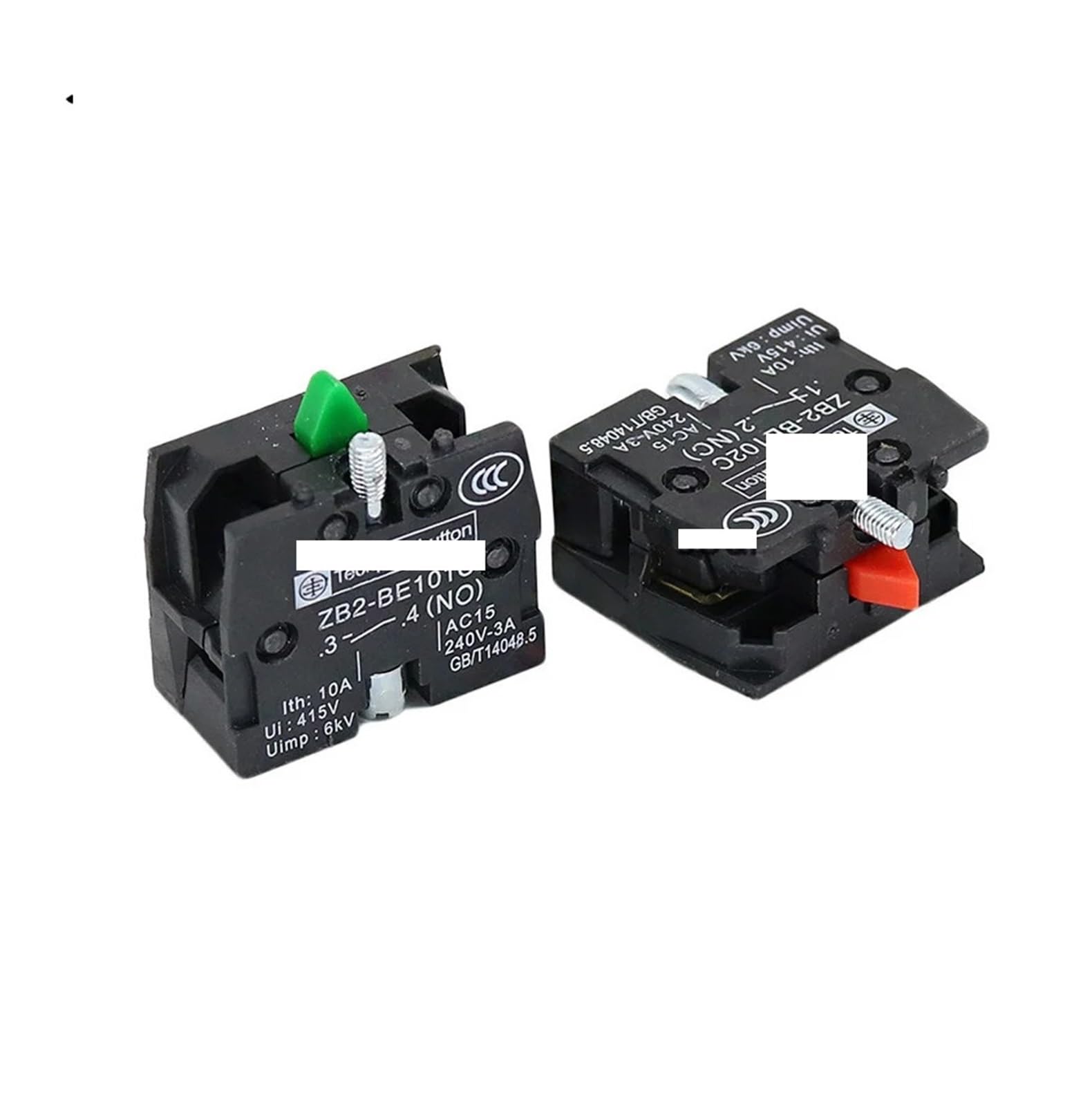 1PCS XB2 Push Button Switch Block ZB2BE102C(NC) 10A Block ZB2-BE101C (NO) Pushbutton(1NC)