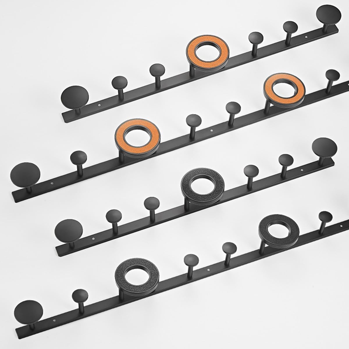 7/8-Haken Aus Aluminiumlegierung, Wandgarderobe Aus Aluminiumlegierung, Kreativer Ring Garderobenhaken, Einfacher Und Stilvoller Wandhaken, Geeignet Für Den Eingangsbereich, Hinter Der Tür(Orange,80cm