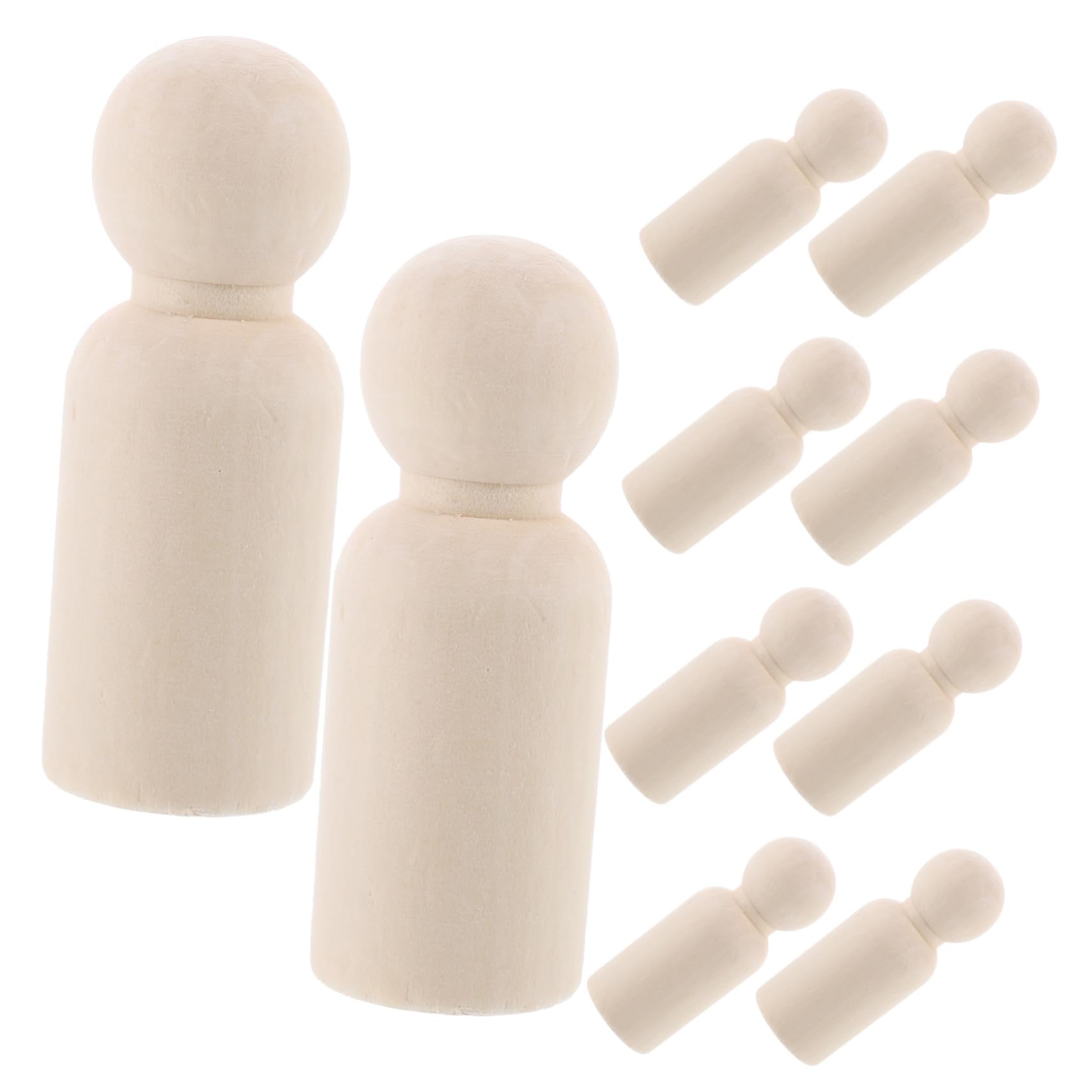 SUPVOX 50pièces Poupées Bois à Monter Soi-même Non Peintes pour Décorer Style Graffiti