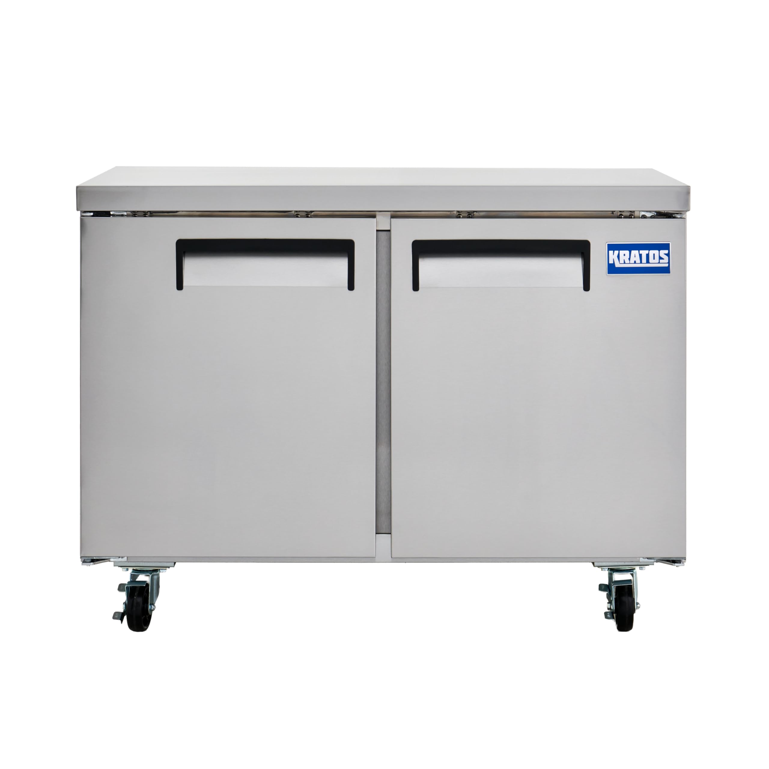 Kratos Commercial Undercounter Refrigerator, 48" Wide Mobile 2 Door Refrigerator, Stainless Steel Interior and Exterior, 115V, 11.9 Cubic Ft. (67K-301) on Fridge.com