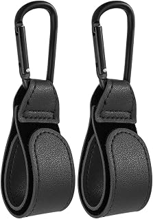 Stroller Hooks for Hanging 2 PCS Durable Leather Style Stroller Clip Straps