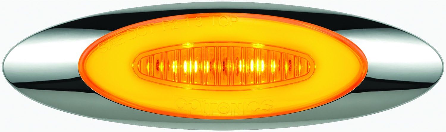 Optronics11212706P GloLight, Millennium 4" Clear Lens LED Marker/Clearance Light Kit, Amber