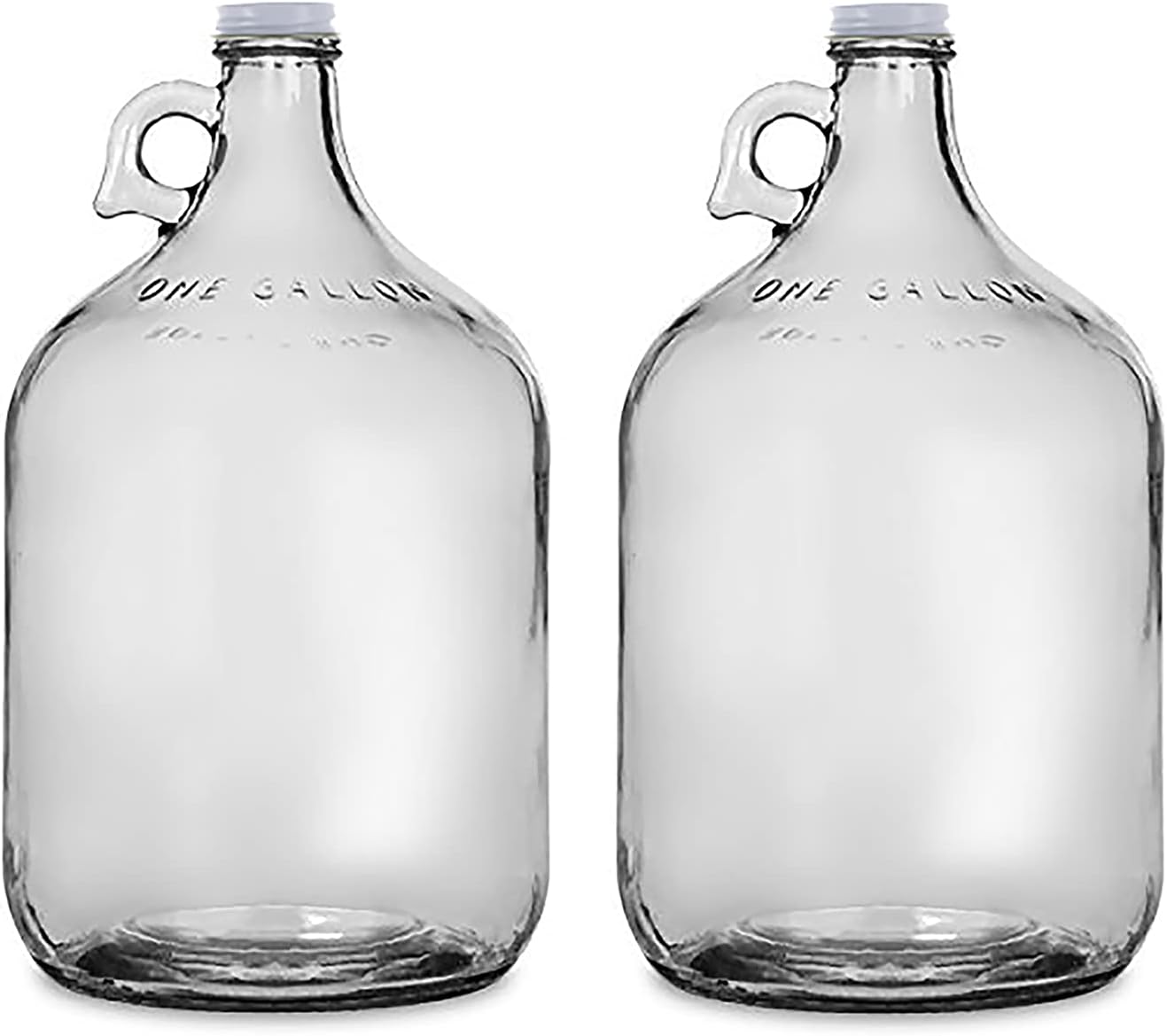 Home Brew Ohio One Gallon Glass Jug with 38mm Metal Cap Set of 2